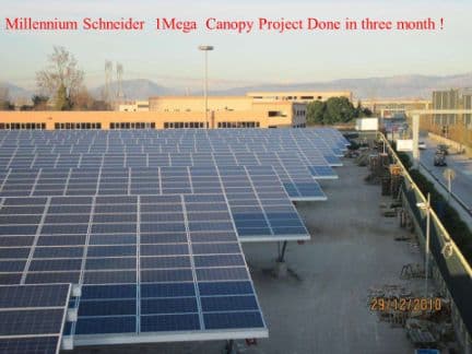 Millennium & Schneider 1 MW Canopy Project